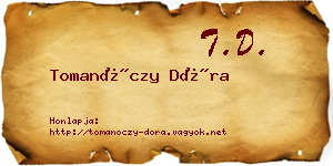 Tomanóczy Dóra névjegykártya